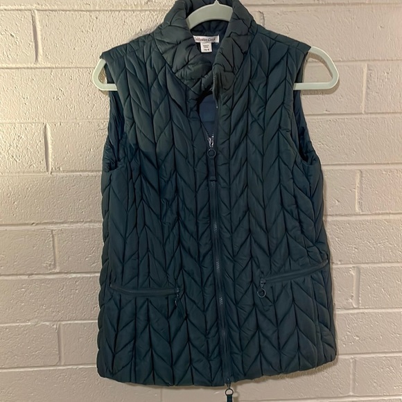 Coldwater Creek dark green puffer vest Women’s size small excellent condition - Picture 2 of 7